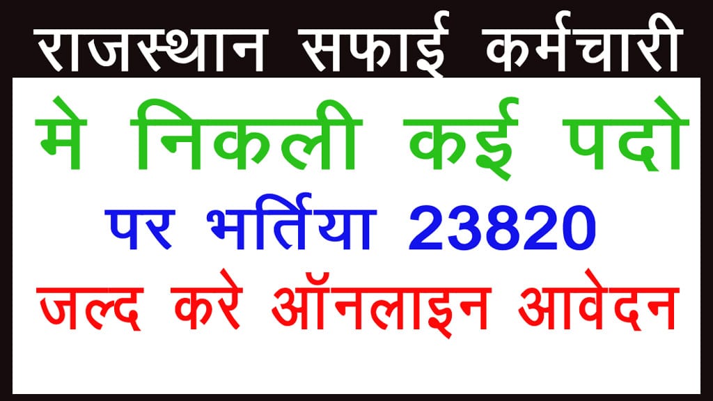 Rajasthan Safai Karamchari Recruitment 2024: Apply Now
