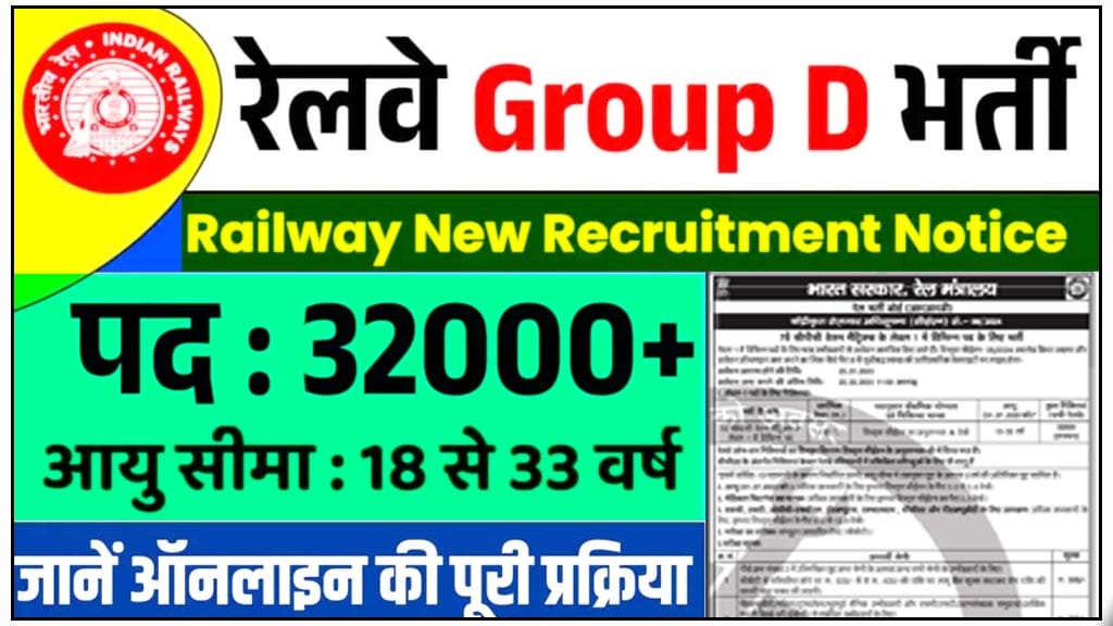 Railway Group D Recruitment 2025 | RRB Group D Online Form 2025 | Railway RRB Group D Recruitment 2025 | Railway Droup D Recruitment 2025 Apply Online