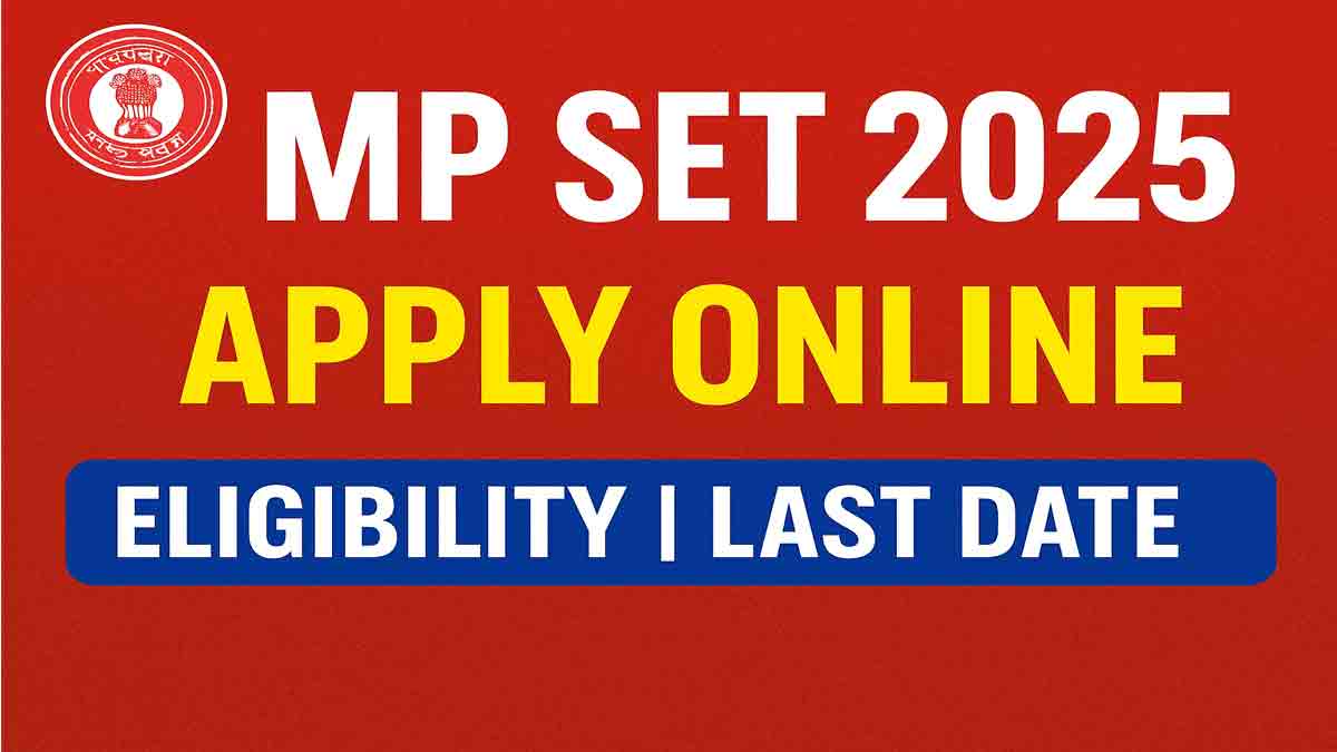 MPPSC MP SET 2025 Apply Online